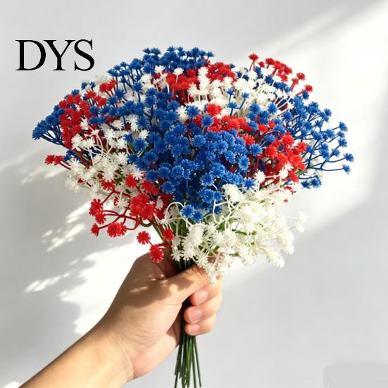 Centerpiece Filler for Events 10Pcs Artificial Baby Breath Flowers, Gypsophila Fake Floral Bouquet, Bendable Stems Reusable Wedding Bouquet