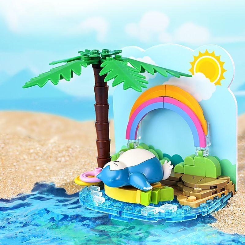 Keeppley Pokmon Scene Building Blocks 6 Set Pikachu Kirby Beast Model Assembly Puzzle Children'S Toy Gift Ornament