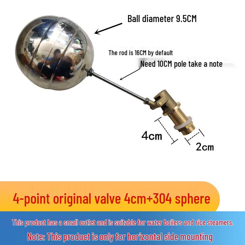 4/6-Point Water Heater Float & Inlet Valve for Steamers and Water Tanks