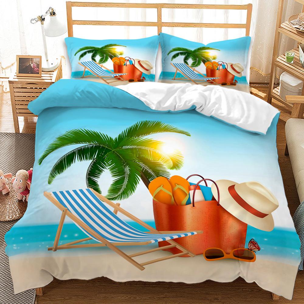 Fashion Technology Printing, 3D Digital Printing, Bedding, Duvet Covers, Pillowcases, Three-piece Sets