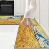 2PC Art Oil Painting Kitchen Carpet Anti Slip Waterproof Easy To Clean Living Room Dining Room Floor Mat Home Decoration