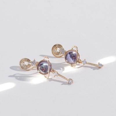 1 Paar koreanischen Stil asymmetrische Perle Zirkon Ohr Clips Ohrringe Schmuck