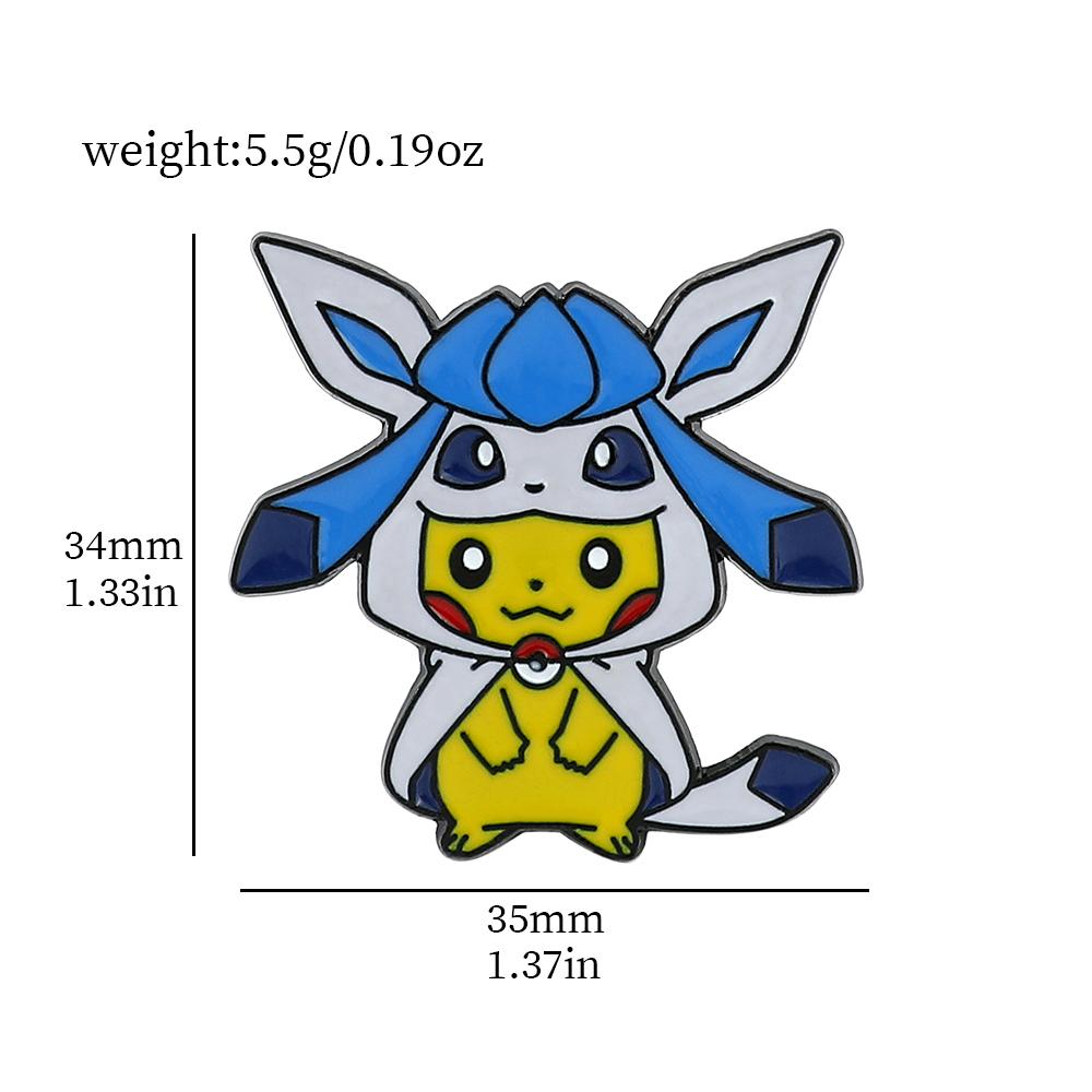 Anime Pokémon Emaille-Anstecker für Rucksäcke Niedliche Pikachu Gengar Glurak Broschen Metall Emaille Abzeichen Pins Pokemon Sammlung Geschenk