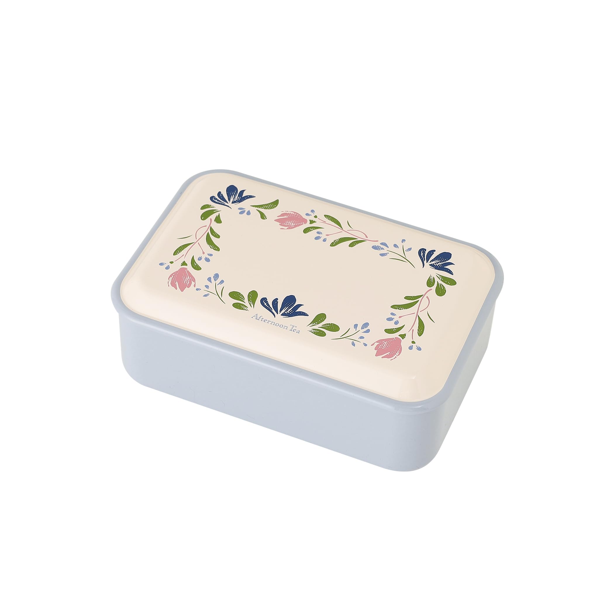 

Afternoon Tea Living JD56 Heritage Fleur Antibacterial Lunch Blue Enamel-Style Box, синий
