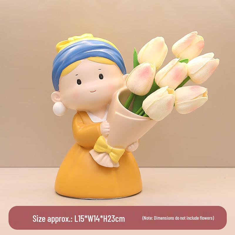Pearl Girl Bouquet Holder Figurine