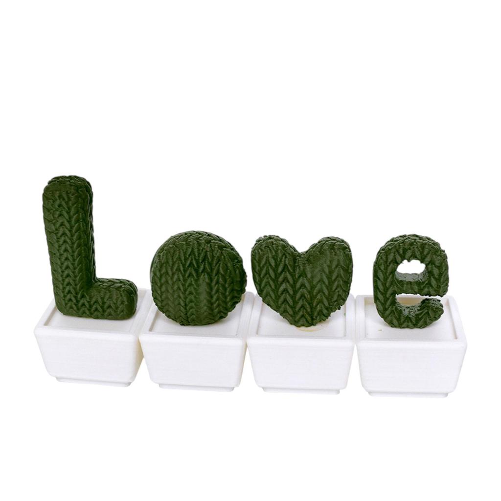 3D Printed Cactus Green Plant Ornament - Creative Home Decoration Craft