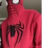 American Retro Spider-Man Hooded Zip Sweatshirt Streetwear Couple Jacket Teens