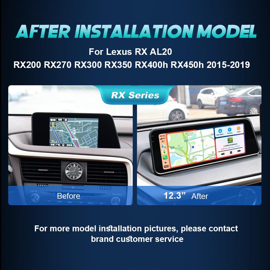 Android 14 Car Radio For Lexus RX RX200t Rx300 Rx350 Rx450h RX400h 2015-2019 Snapdragon 665 GPS Multimedia Player CarPlay Screen XN0