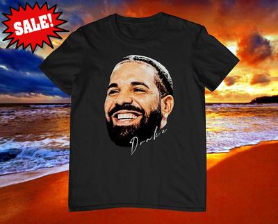 New Drake Signature T-Shirt Heavy Cotton Black Full Size Unisex TR617