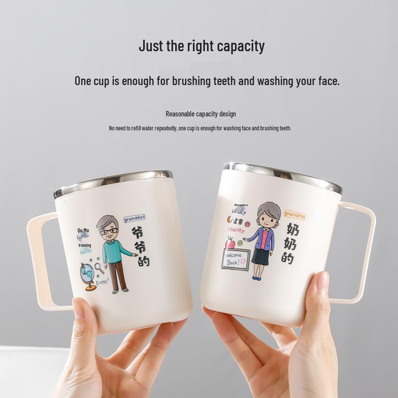 304 Stainless Steel Cartoon Antibacterial Mouthwash Cup for Kids - Durable and Mildew-Resistant