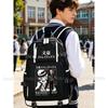 Bungo Stray Dogs Rucksack Anime Mochila Jungen Schüler Schultaschen Tasche für Bücher USB-Laden Laptop Herren Schwarz Reise Schultertaschen