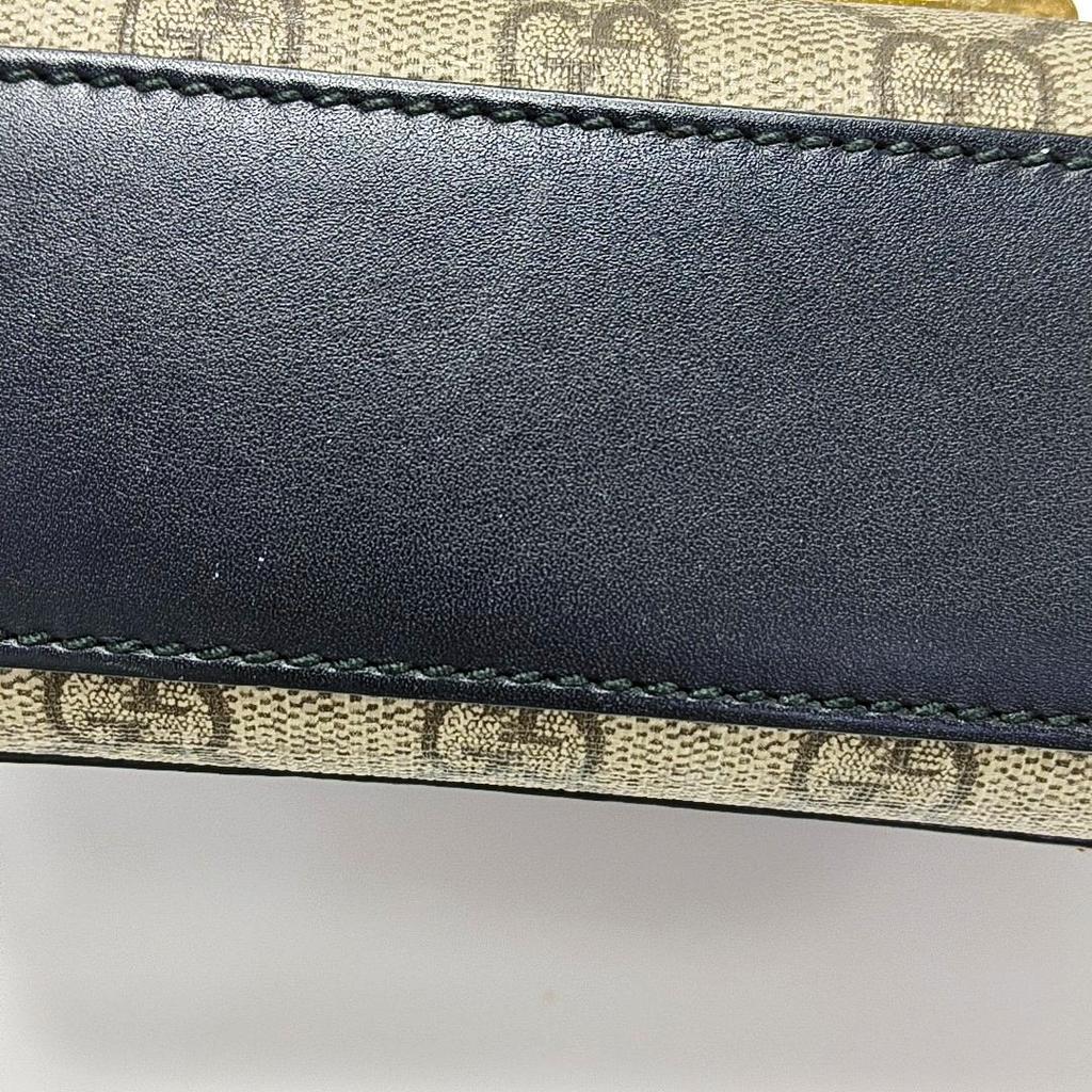 [Pre-Owned] Padlock Moonlight Treasure Box Series Metal Lock Logo Canvas And Leather Crossbody Bag Small - Good #1RB526W