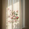 Vögel Blumen Ast Statische Fensteraufkleber, Aquarellvögel auf blühendem Ast Ast Fensteraufkleber, Wiederverwendbare Antikollisions-Doppelseitige Aufkleber für Glas