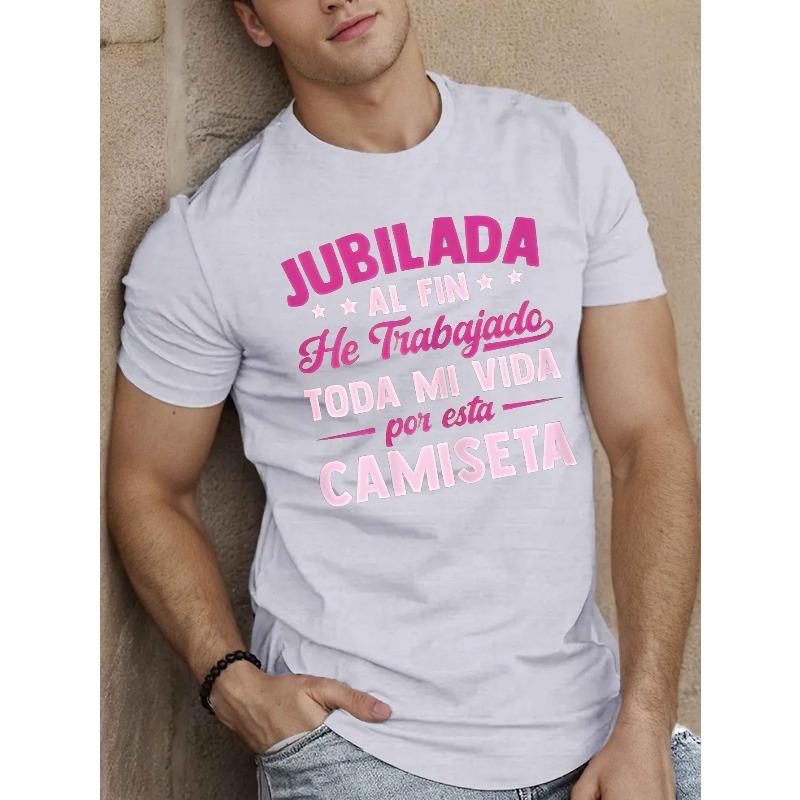 European Size Fun Spanish Men s Short Sleeve T-shirt Summer T-shirt Top S
