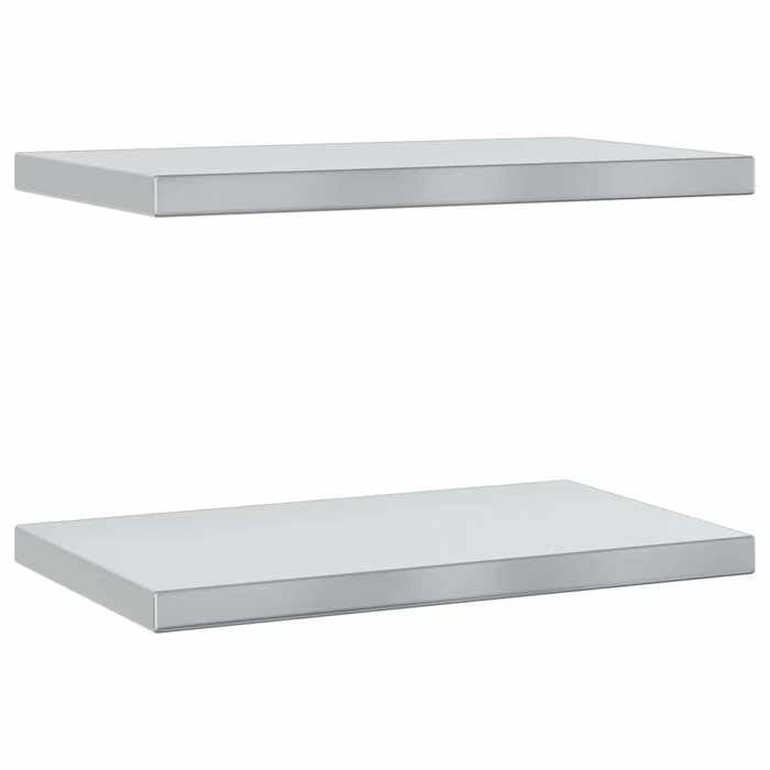 VidaXL Wall Shelves 2 Pcs 50x30x3 Cm Silver Stainless Steel, Floating Shelf, Wall Display Shelf, Panel 30285