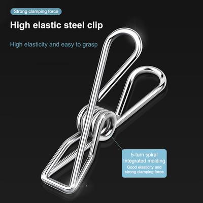 Stainless Steel Clothes Drying Rack Windproof Clothing Rack Clips Sock Laundry Hanger Underwear Socks Holder