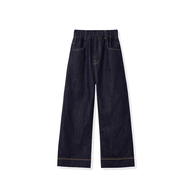 ASK JUNIOR Girls' Loose Straight-Leg Denim Jeans