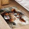 Cute Cartoon Cow Print Area Rug, Soft Non-Slip Machine Washable Floor Mat for Kitchen Laundry Room Bathroom Home Decor