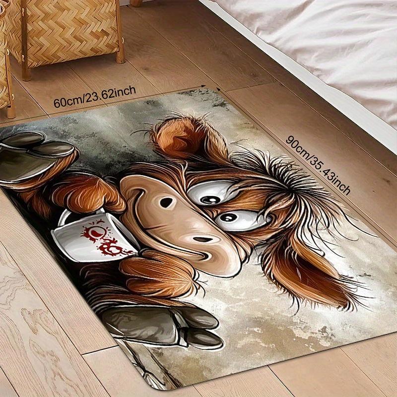 Cute Cartoon Cow Print Area Rug, Soft Non-Slip Machine Washable Floor Mat for Kitchen Laundry Room Bathroom Home Decor