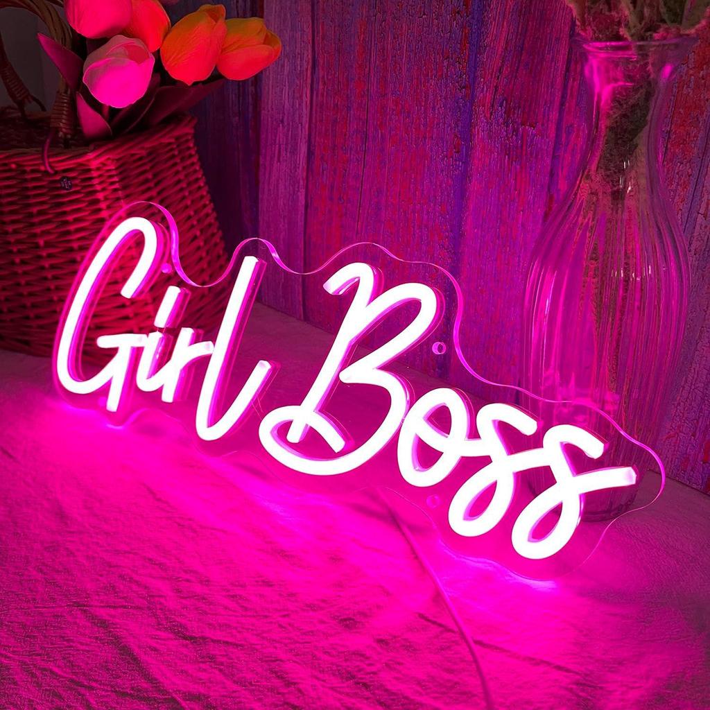 Multi-color LED Neon Light Signs: Transparent Acrylic Party Decor