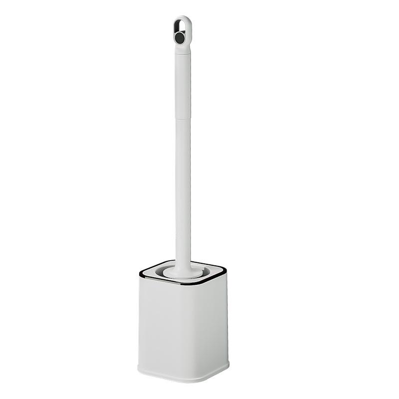 Wall-Mounted Bathroom Toilet Brush Set with Long Handle and Base - New Model for Efficient Cleaning