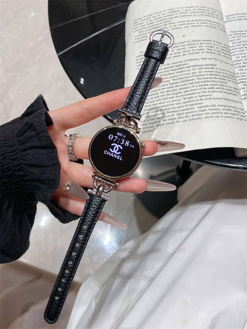 

Підходить для годинника Huawei Gt5/4/3, браслета Watch Fit3, Xiaomi 8/9Pro, візерунок лічі , D-застібка, м який ремінець з коров ячої шкіри 14mm without connector