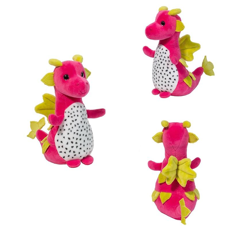 Dragon Fruit Macaroon Pitaya Dinosaur Plush Toy Soft Stuffed Doll For Kids