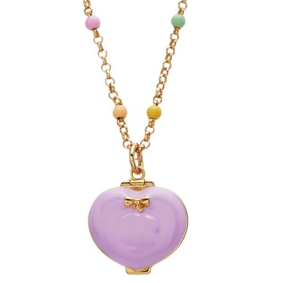Openable Heart Charm Necklace Heart Box Pendant With Mini Figurine 1 Pc
