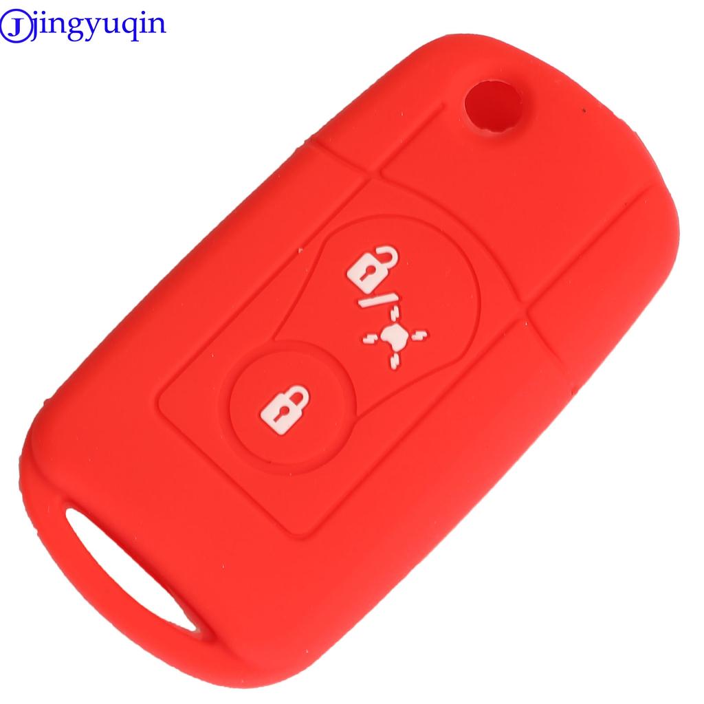 jingyuqin 2B Remote Car Key Silicone Cover Case For Ssangyong Actyon SUV Kyron Holder Stylingb Filding Key