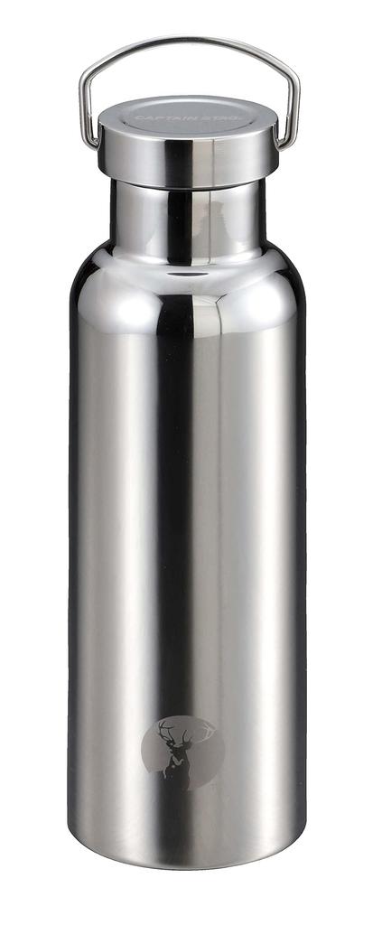 CAPTAIN STAG Sports Bottle, Water Bottle, Direct Drinking, Double Stainless Steel Bottle, Vacuum Insulation, Heat Retention, Cold Insulation HD