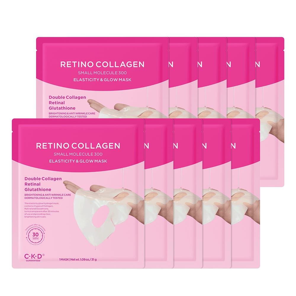 

CKD Retino Collagen Small Molecule 300 Elasticity&Glow Mask 31g × 10 Sheets 10 Sheets