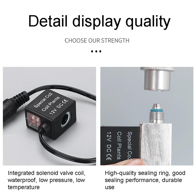 1PC Aquarium Magnetventil CO2 System Regler Aquarium Zubehör Elektrische Niedrigen Temperatur Magnetventil Für Aquarium DC12V