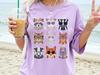 Comfort Colors Cute Animal Shirt, Colorful Wildlife Faces Graphic Tee, Funny Glasses Animal Lover Gift, Local Street Cats (Raccoon, Opossum)