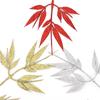 Gold powder small bamboo leaf Christmas flower Christmas tree decoration, gold powder leaf hot plastic gold powder leaf