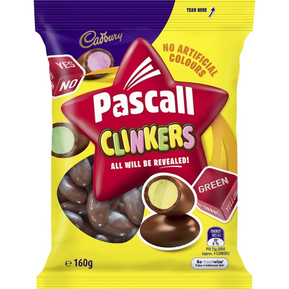 Cadbury Pascall Clinker Milk Chocolate Lollies Snack & Share Bag 160g