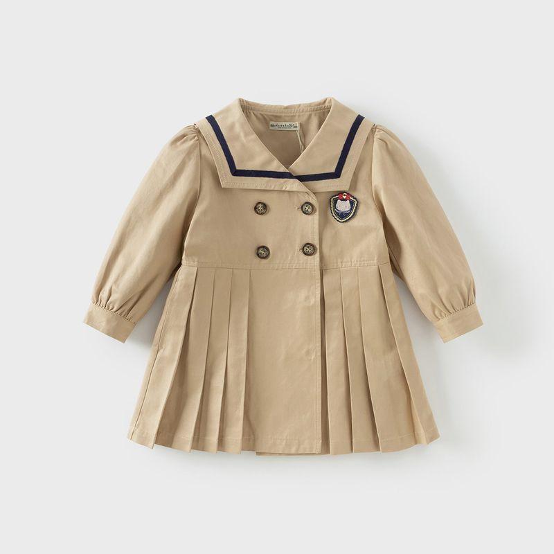 David Bella Children s Mid-Length Trench Coat 2026 New Spring Jacket for Girls Stylish Academy-Style Top Khaki [Ready Stock] 140
