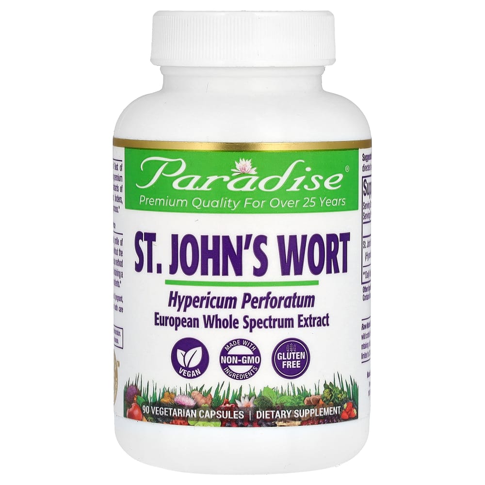 Paradise Herbs St. John's Wort Veggie Capsules, 90 Count