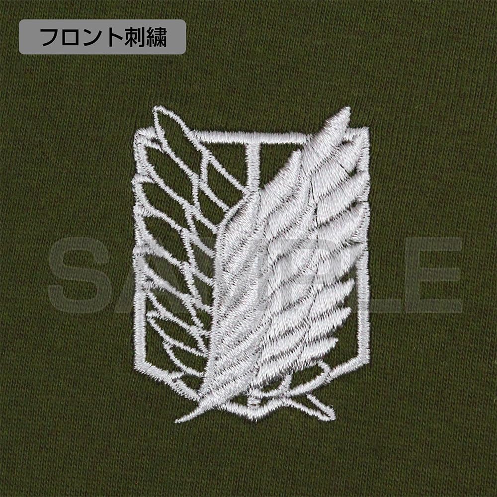 COSPA Attack on Titan Scout Regiment Embroidered MOSS L Size [Official] One-Point T-Shirt