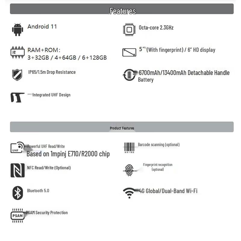 Ezscan R75U UHF RFID Handheld Terminal