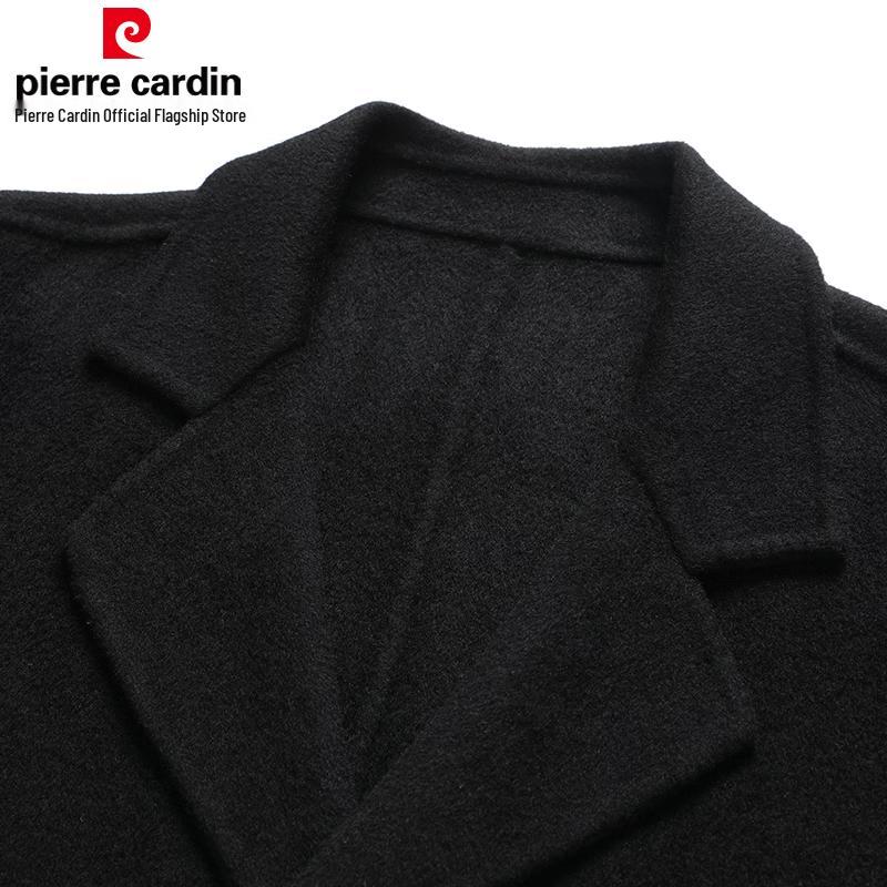 Pánský dlouhý vlněný kabát Pierre Cardin ze 100% merino vlny, oboustranný