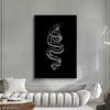 Animal Art Black Poison Snake Statue Sculpture Canvas Painting Wall Art Posters Prints Wall Picture for Living Room Home Cuadros