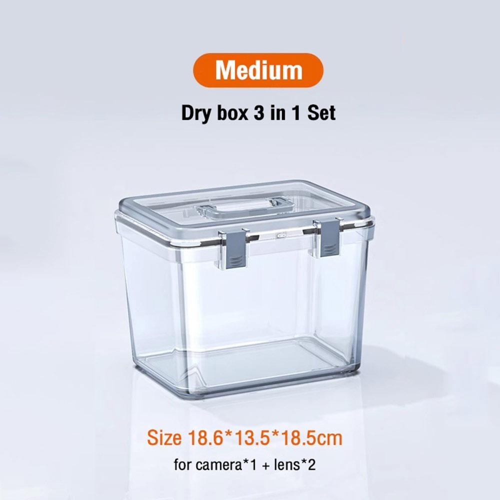 

with Handle Camera Protective Case Clear Sealing Drying Storage Box New Camera Dry Box M