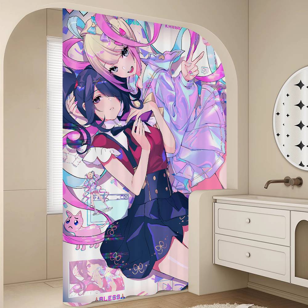 Needy-Girl Overdose Shower Curtain Bath Curtain Print Polyester Fabric Waterproof Bathroom Curtains With Hooks Bath Screen