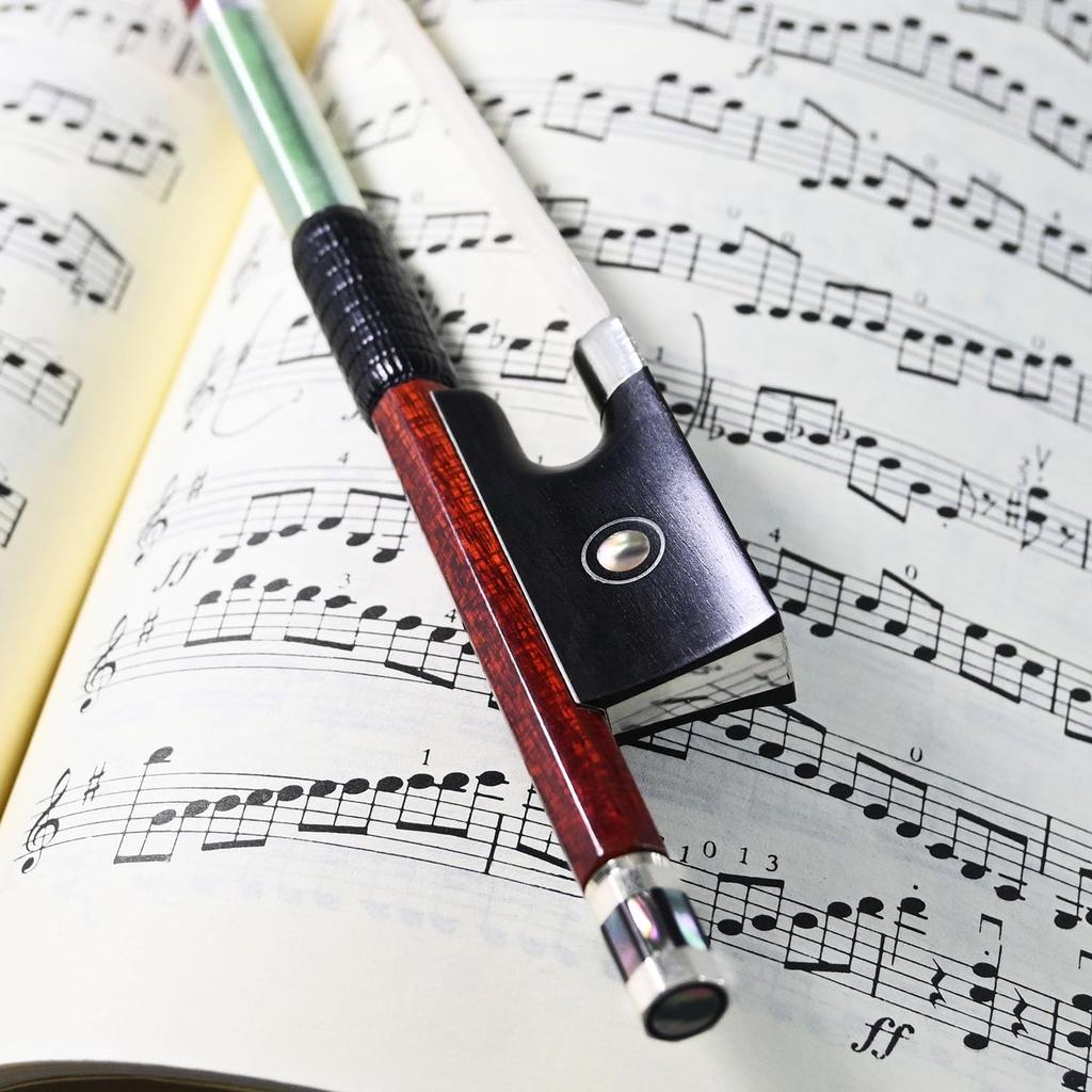 VingoBow Carbon Violin Bow with Fernambuco Performance and Skin Mongolian Horsehair Pernambuco Model 120V