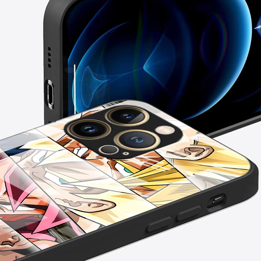D-ragonS B-allS Goku Art Case for iPhone 17 Pro Max Air 15 Plus 14 11 16 12 8 13 XR Glass Phone Cover