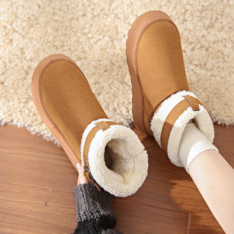 Casual Versatile Cotton Boots 2024 Winter New Design Sense Thick Sole Warm Anti Slip Daily Comfortable Short Leg Women's Boots