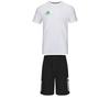Fashion Round Neck Pullover Short Sleeve T-Shirt Simple Lace-Up Shorts Casual Sports Suit Men Suit ADICSTS06P-WCN+S21ATMSH1T-BW