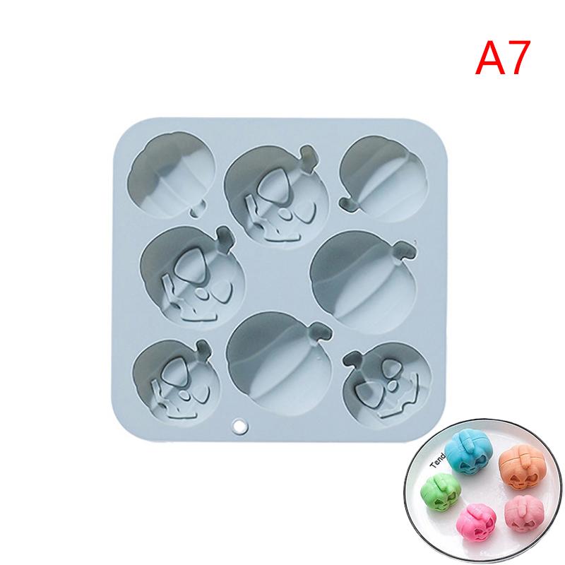 Halloween Pumpkin Theme Silicone Mold Ghost Pumpkin Baking Mold Diy Chocolate Candy Cookies Soap Cake Mould Halloween Decoration