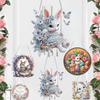 2025 Easter Bunny Diamond Art Hanging Pendant Diamond Painting Home Decor 5D DIY Diamond Painting Dots Pendant for Window Decor