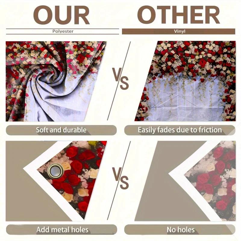 Elegant red and white rose party background: perfect for birthdays, anniversaries,bachelorette parties, etc-bracket not included